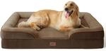 Orthop&auml;disches Hundebett 122x89 Cm F&uuml;r Gro&szlig;e Hunde, Waschbar, Braun