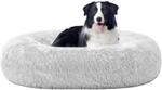 Orthop&auml;disches Hundebett Rund, Waschbar, 90 Cm &Oslash;, Hellgrau