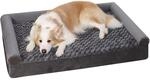 Orthop&auml;disches Hundebett Xl Grau 111x81cm Mit Erh&ouml;hten R&auml;ndern, Waschbarer...