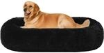 Orthop&auml;disches Hundebett Rund, Waschbar, 100 Cm &Oslash;, Schwarz