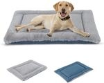 Hundebett Waschbar, Weich & Warm, Beidseitig Nutzbar, Grau/blau, L(91x58cm)