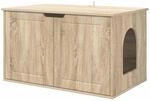 Vidaxl Cat House Sonoma 85 X 55 X 50.5 Cm Engineered Wood