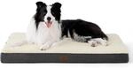 Orthop&auml;disches Hundebett L 91x69cm, Waschbar, Grau/beige