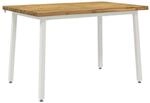120 X 80 X 75 Cm Massivholz Akazie Wei&szlig; Rechtwinklig Vidaxl