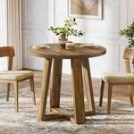 Runder Esstisch 80cm Landhausstil Rustikal Braun F&uuml;r 2-4 Personen