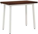 110 X 55 X 75 Cm Massivholz Akazie Dunkelbraun Und Wei&szlig; Vidaxl