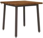 90 X 90 X 75 Cm Massivholz Akazie Natur Und Kaffee Quadratisch Vidaxl