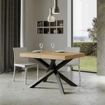 Ausziehbarer Tisch 90 X 130/234 Cm, Gestell Volantis Quercia Natura Anthrazit