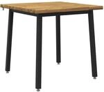 80 X 80 X 75 Cm Massivholz Akazie Wei&szlig; Und Schwarz Quadratisch Vidaxl