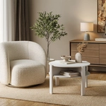 Couchtisch Elova, Wei&szlig;, 75 X 46 Cm, Vicco