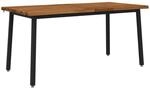 Live Edge Esstisch 160 X 70 X 75 Cm Massivholz Akazie Natur Vidaxl