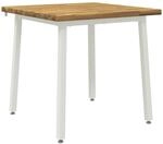 70 X 70 X 75 Cm Massivholz Akazie Wei&szlig; Quadratisch Vidaxl