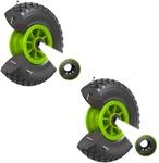 Baumarktplus - 2x Sackkarrenrad Vollgummi 260x85 Mm 3.00-4 Pu Ersatzrad Rad Reifen
