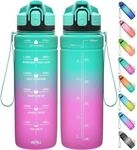 Trinkflasche Mit Zeitmarkierung 700ml, Auslaufsicher, Bpa-frei, Tritan, F&uuml;r...