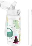 Kinder Trinkflasche 550ml Edelstahl Mit Strohhalm, Auslaufsicher, Bpa-frei,