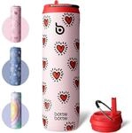 Isolierte Trinkflasche 750ml Edelstahl Mit Strohhalm & Griff, Doppelwandig,...