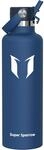 Edelstahl Trinkflasche Mit Strohhalm 1000ml Bpa-frei Thermosflasche F&uuml;r Sport &