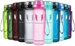 Trinkflasche Tritan Bpa-frei 350ml-1000ml Auslaufsicher F&uuml;r Sport Outdoor Rosa
