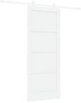Schiebet&uuml;r Wei&szlig; 83 X 202 Cm Massives Kiefernholz Vidaxl