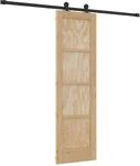 Schiebet&uuml;r Orkdal 61 X 198,5 Cm Massives Kiefernholz Natur Vidaxl