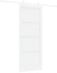 Schiebet&uuml;r Wei&szlig; 83 X 202 Cm Massives Kiefernholz Vidaxl