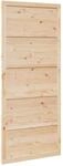 Scheunent&uuml;r 100 X 2,5 X 208 Cm Massives Kiefernholz Natur Vidaxl