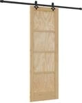 Schiebet&uuml;r Orkdal 73,5 X 211 Cm Massives Kiefernholz Natur Vidaxl