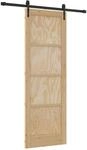 Schiebet&uuml;r Orkdal 73,5 X 211 Cm Massives Kiefernholz Natur Vidaxl