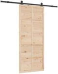 Vidaxl Sliding Door 100 X 208 Cm Solid Pine Wood Natural