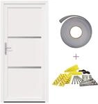 Vordert&uuml;r Wei&szlig; 98 X 208 Cm Pvc Vidaxl