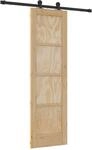Schiebet&uuml;r Orkdal 61 X 198,5 Cm Massives Kiefernholz Natur Vidaxl
