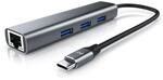 Primewire - Usb C Hub Mit Rj45 Ethernet - 10/100/1000 Mbit/s - Gigabit Ethernet, Lan
