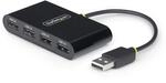 Startech.com 4-port Usb 2.0 Hub, Usb Busbetrieben, Mini Usb Hub F&uuml;r Reisen, Multi