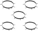 Vidaxl Lawn Aerator Clamp With Spikes 5 Pcs &Oslash; 320 Mm Steel