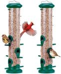 Vogelfutterspender 38cm Mit 6 Anflugstangen F&uuml;r Ganzj&auml;hrige F&uuml;tterung