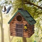 Wetterfestes Harz Vogelhaus Mit Aufh&auml;ngekette F&uuml;r Garten & Balkon