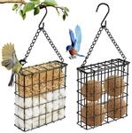 2er Set Meisenkn&ouml;delhalter Mit S-haken, Rostfrei, F&uuml;r Garten & Terrasse