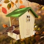 Vogelfutterhaus Zum Aufh&auml;ngen Aus Holz Mit Gro&szlig;er Kapazit&auml;t, Wetterfest