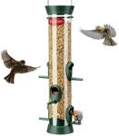 Vogelfutterstation Mit 6 Anflugstangen, 38cm, F&uuml;r S&auml;mereien, Ganzj&auml;hrige
