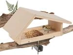 Vogelhaus Mit St&auml;nder Wetterfest, Holz Vogelfutterhaus Mit Balkonhalterung F&uuml;r
