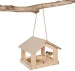 Holz Vogelfutterhaus Zum Aufh&auml;ngen, Wetterfest, 2 Futtertabletts, F&uuml;r Garten &