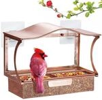 Fenster Vogelfutterhaus Metall Mit 4 Saugn&auml;pfen, Rostschutz, F&uuml;r Balkon