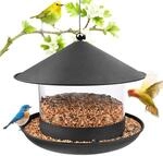 Vogelfutterspender Metall Wetterfest Mit Dach, Nagetiersicher, F&uuml;r