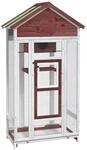 Voliere Mokka 91,5x53x170 Cm Massivholz Kiefer Vidaxl