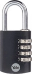 Yale - Ye3cb/38/131/1/bk Standardsicherheit 38 Mm Aluminium Kombination