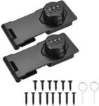 &Uuml;berfalle Mit Zahlenschloss 2er-set Schwarz Abschlie&szlig;bar F&uuml;r T&uuml;ren Und...