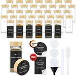 Gew&uuml;rzgl&auml;ser Set 36 St&uuml;ck Eckig 120ml Mit Streueinsatz & Etiketten