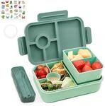 Bento Box Kinder Mit 5 F&auml;chern 1300ml, Auslaufsicher, Mikrowellengeeignet,...