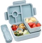 Brotdose Kinder Mit F&auml;chern 1300ml, Auslaufsicher, Bento Box Mit Besteckset,...