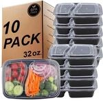 2-f&auml;cher Meal Prep Container 10er Pack 32oz Bpa Frei Mikrowellengeeignet Luftdicht